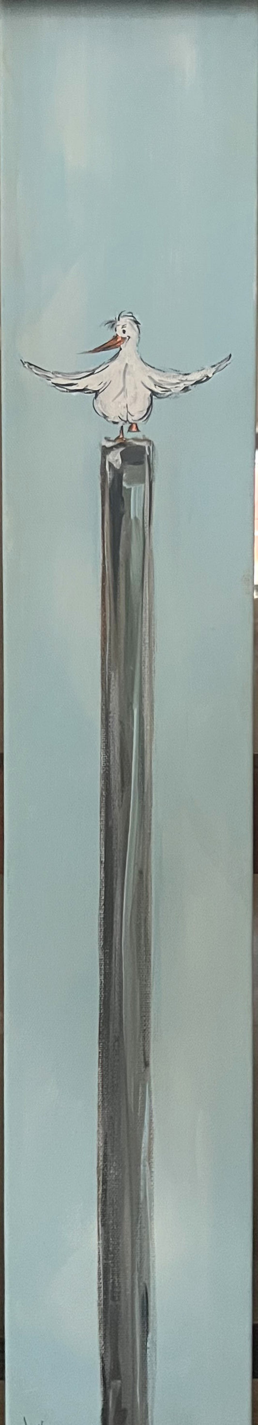 Ramm, Ines, Flowbird, 70 x 12cm, Acrylgemälde