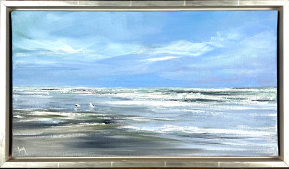 Ramm, Ines, Flutsaum, 24 x 45cm, Ölgemälde