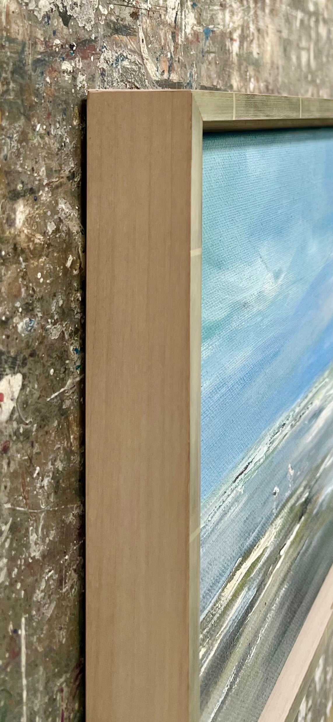 Ramm, Ines, Flutsaum, 24 x 45cm, Ölgemälde