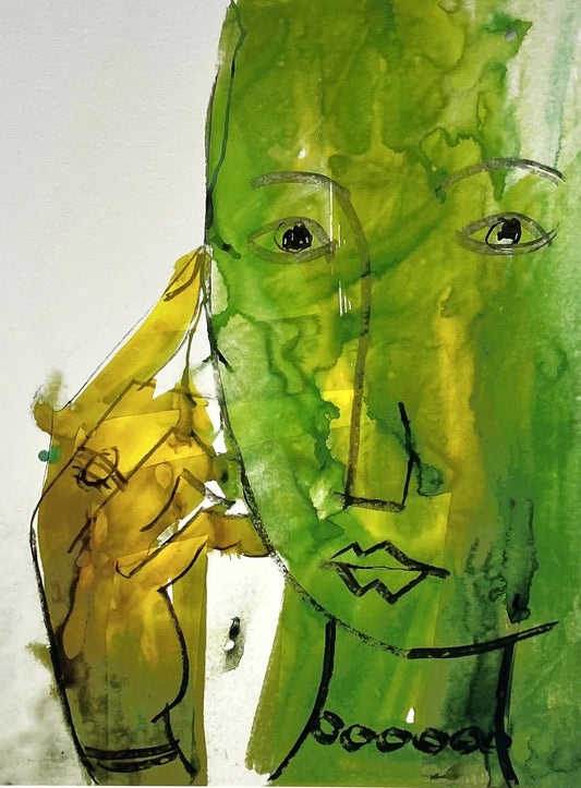 Mueller-Stahl, Armin, Frau mit Halskette, 30 x 23cm, 28/180, Giclée-Print