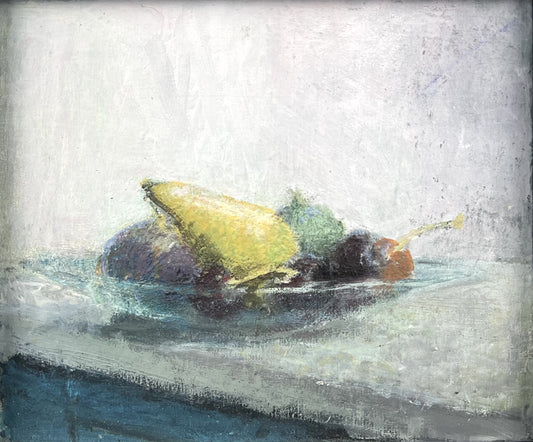 Feyen, Harald, Früchteteller, 22,5 x 26,5cm, Ölgemälde