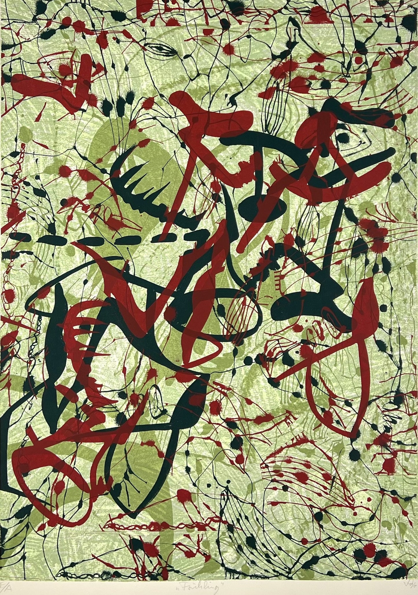 Hofmann, Veit, Frühling, 62 x 45cm, e.a., Siebdruck, 1996
