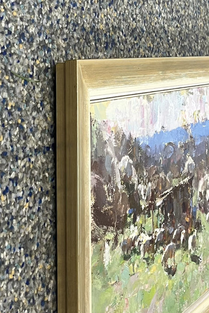 Wirtz, Björn, Frühling bei den Schafen, 24 x 30cm, Ölgemälde