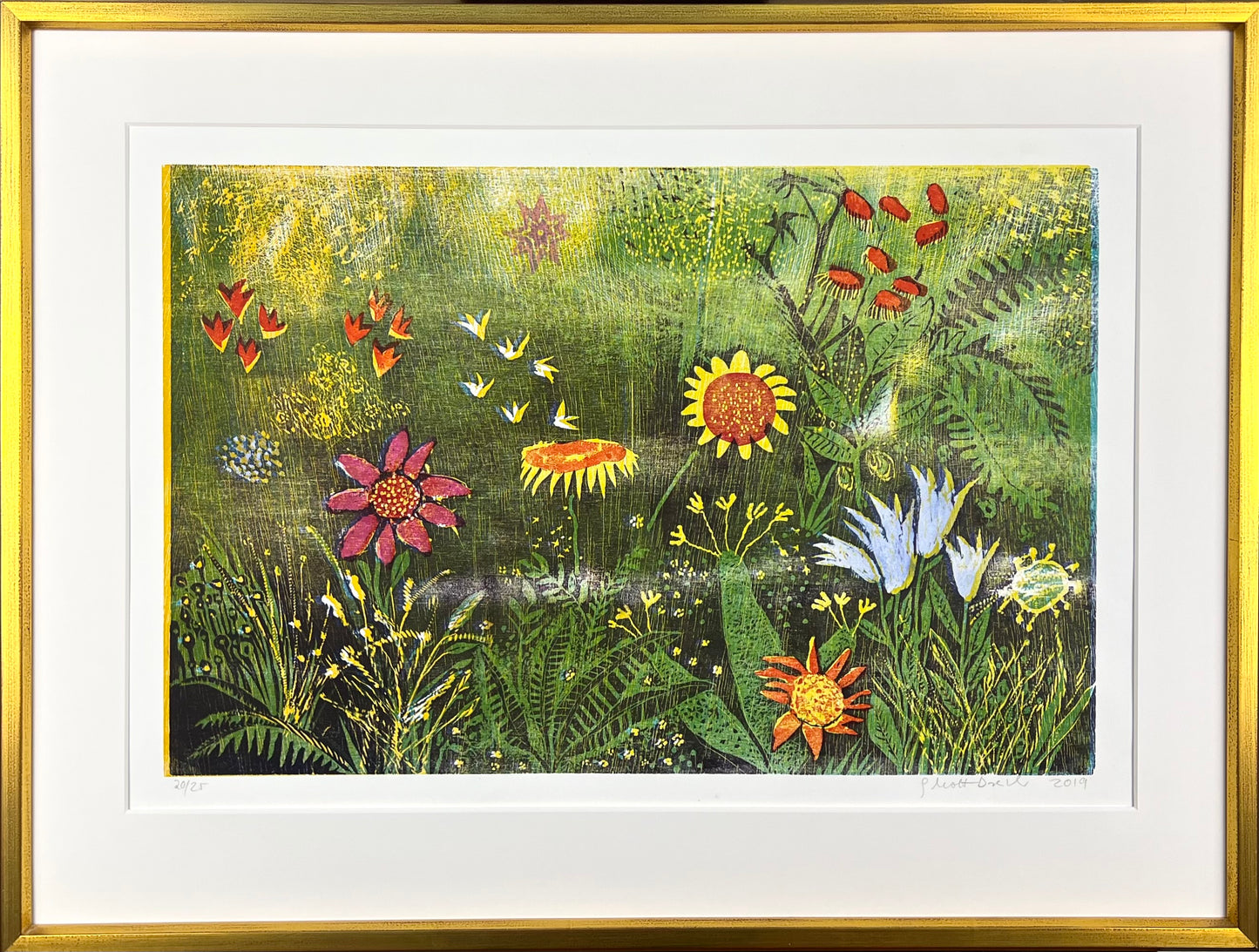 Mott-Dreizler, Gisela, Garten, 39 x 57,5cm, Holzschnitt