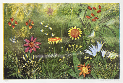 Mott-Dreizler, Gisela, Garten, 39 x 57,5cm, Holzschnitt