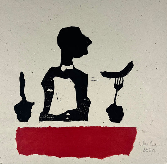 Weiss, Karina, Gast I, 52 x 53cm, Holzschnitt