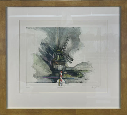 Bianga, Carl, Geestland, 26,5 x 33cm, 14/75, Farbradierung