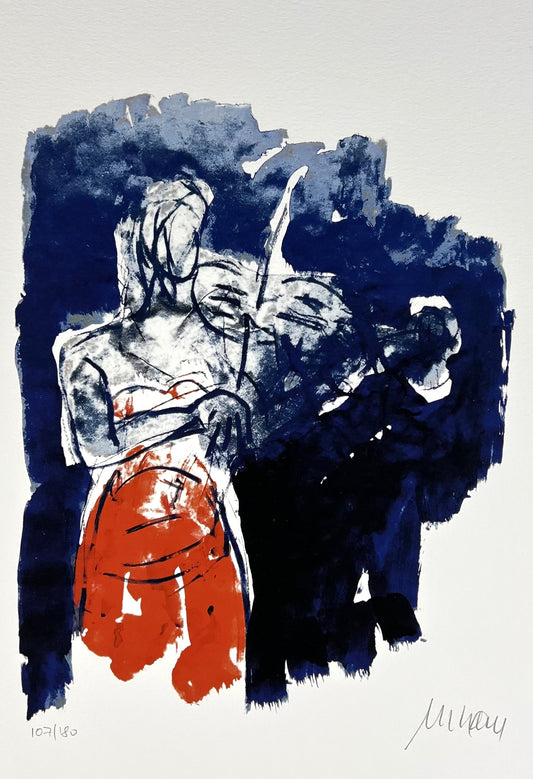 Mueller-Stahl, Armin, Geigerin Anne Sophie Mutter, 31 x 25cm, 107/180, Giclée-Print