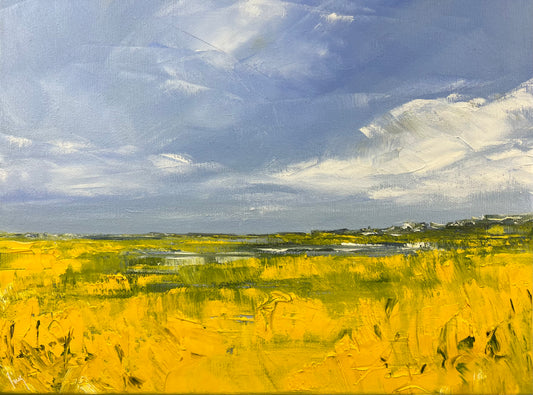 Ramm, Ines, Gelbes Land, 30 x 40cm, Öl auf Leinwand
