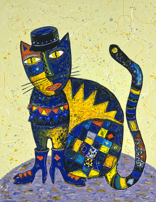 Grimm, Max, Gestiefelter Kater, 29,7 x 38,7cm, e.a., Siebdruck