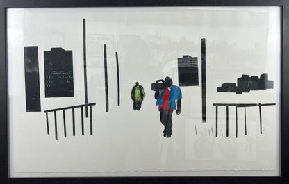 Tchepets, Anja, Ghettoblaster, 46,5 x 76cm, Radierung und Collage