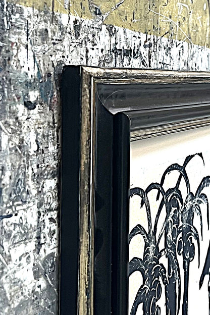 Leiß, Hans-Ruprecht, Giraffen und Kokospalmen, 59,5 x 38cm, Lithografie