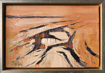 Tegtmeier, Claus, Golden Beachlines II, 20 x 30cm, Öl auf Leinwand
