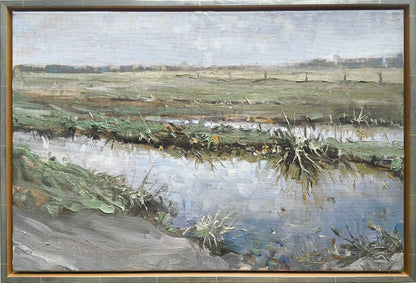 Meinel, Mathias, Gräben Kirchwerder, 40 x 60cm, Öl auf Leinwand