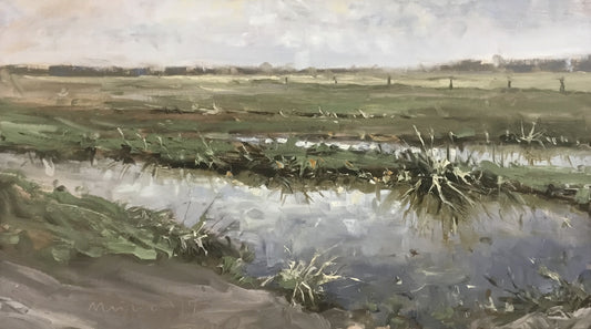 Meinel, Mathias, Gräben Kirchwerder, 40 x 60cm, Öl auf Leinwand
