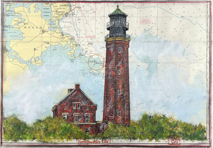 West, Ole, Greifswalder Oie, 35 x 50cm, Unikat, Mischtechnik