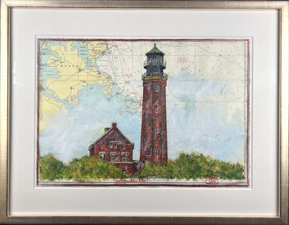 West, Ole, Greifswalder Oie, 35 x 50cm, Unikat, Mischtechnik