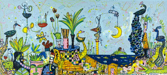 Grimm, Max, Mein Garten, 60/60, 22 x 49cm, Siebdruck 2015