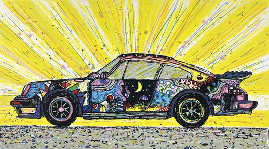 Grimm, Max, Porsche, e.a., 16 x 28cm, Siebdruck A