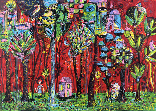 Grimm, Max, Rotkäppchen, 40 x 55cm, 12/30, Siebdruck, 2023