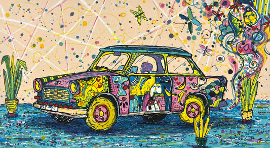 Grimm, Max, Trabant, 16/80, 16 x 28cm, Siebdruck, 2024