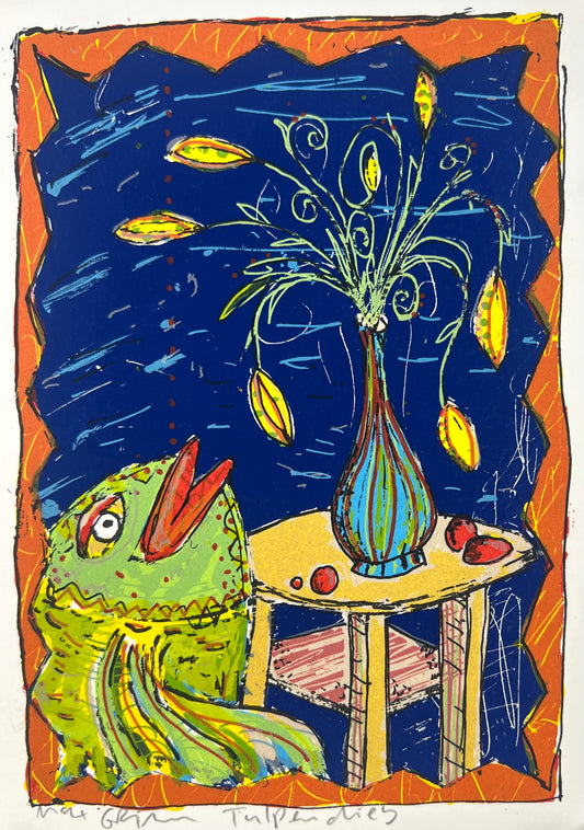 Grimm, Max, Tulpendieb, 17 x 12cm, Siebdruck