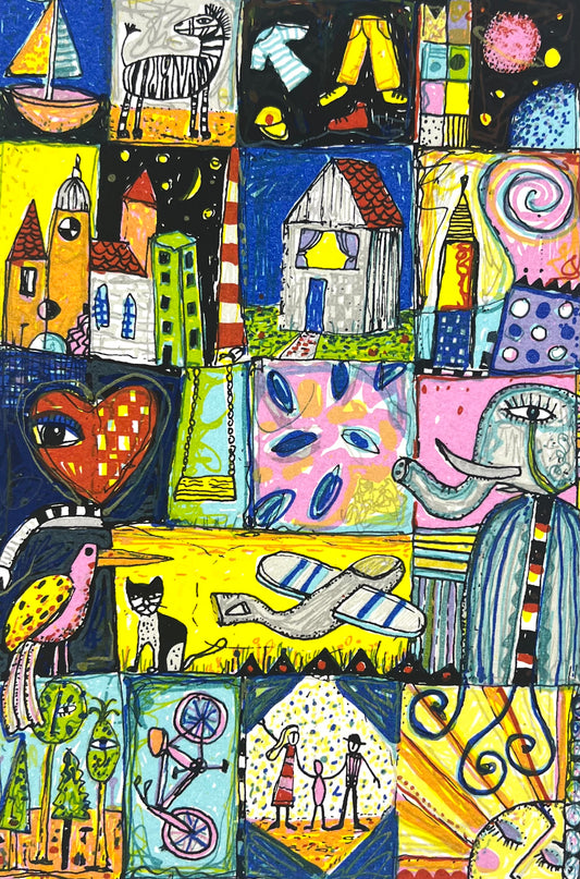 Grimm, Max, Was ein Kind braucht, e.a., 19 x 13cm, Siebdruck