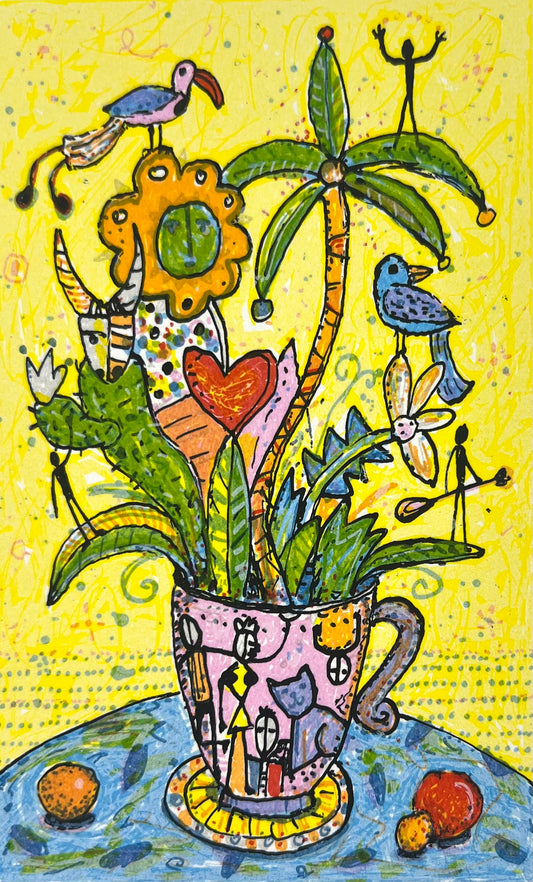 Grimm, Max, A cup of…, 39/60, 15 x 9cm, Siebdruck, 2016
