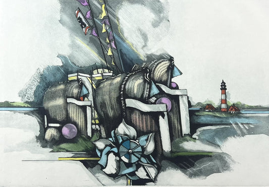 Bianga, Carl, Große Ferien, 39,5 x 56,5cm, 5/100, Farbradierung