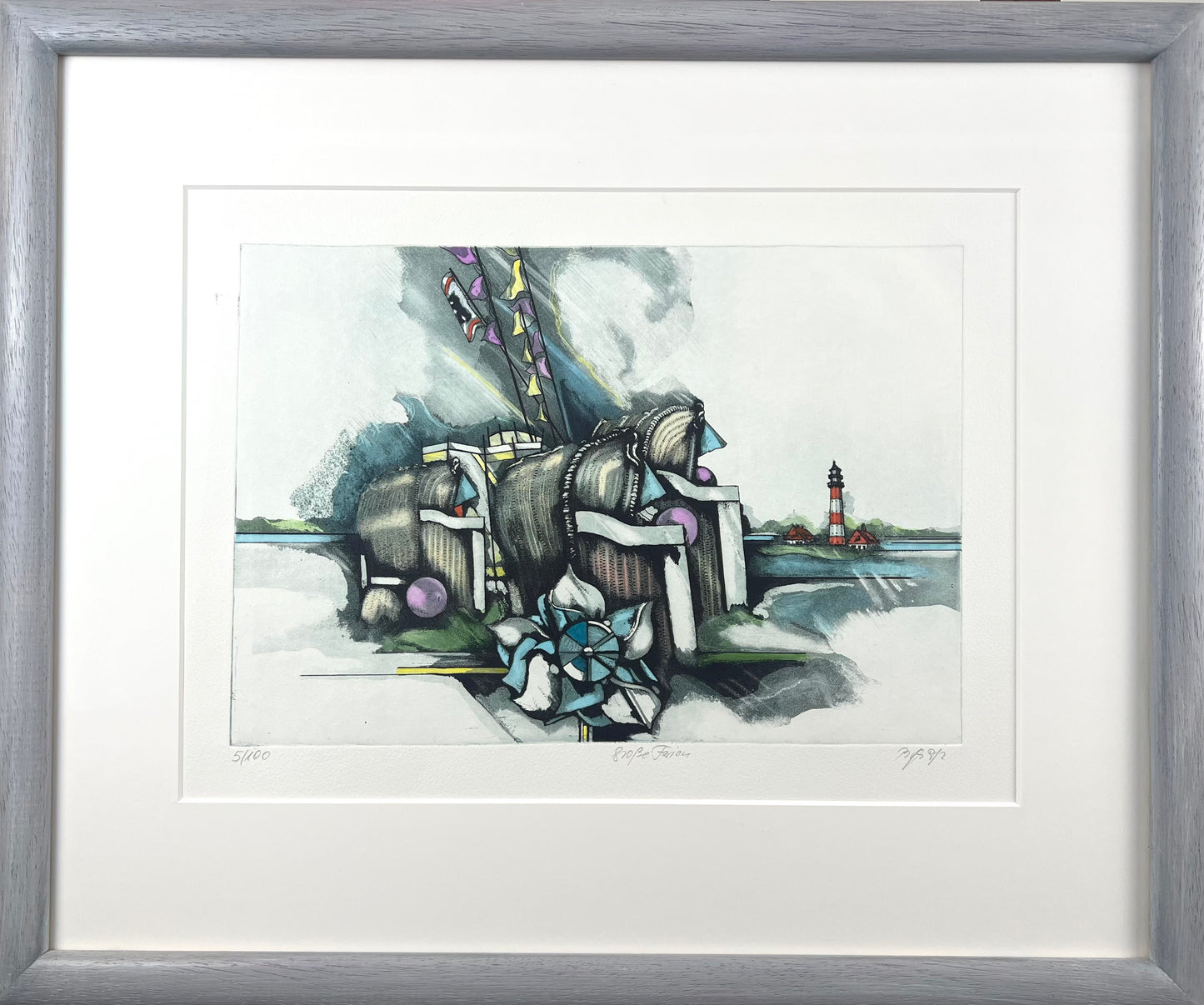 Bianga, Carl, Große Ferien, 39,5 x 56,5cm, 5/100, Farbradierung