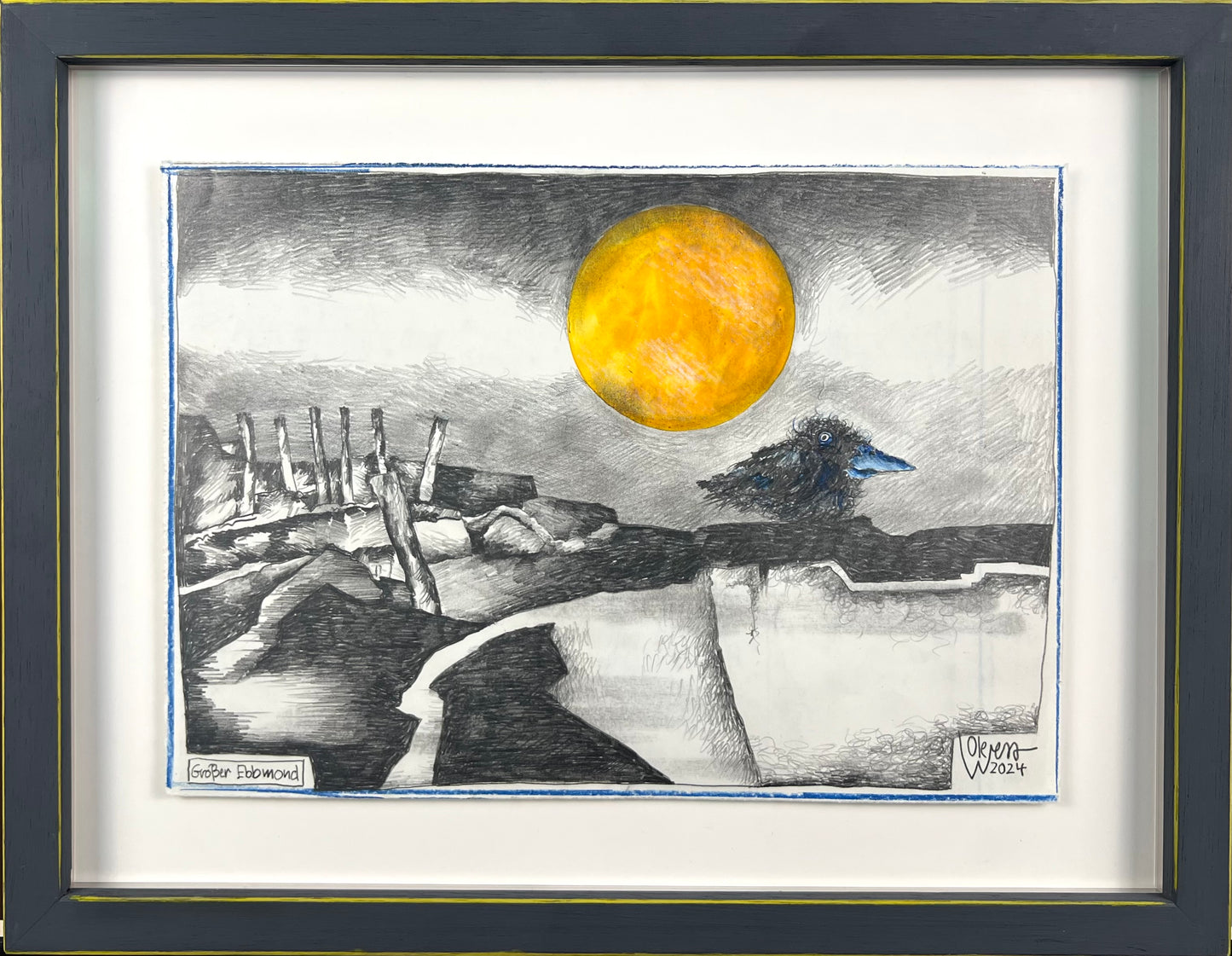 West, Ole, Großer Ebbmond, 21 x 29,7cm, Mischtechnik
