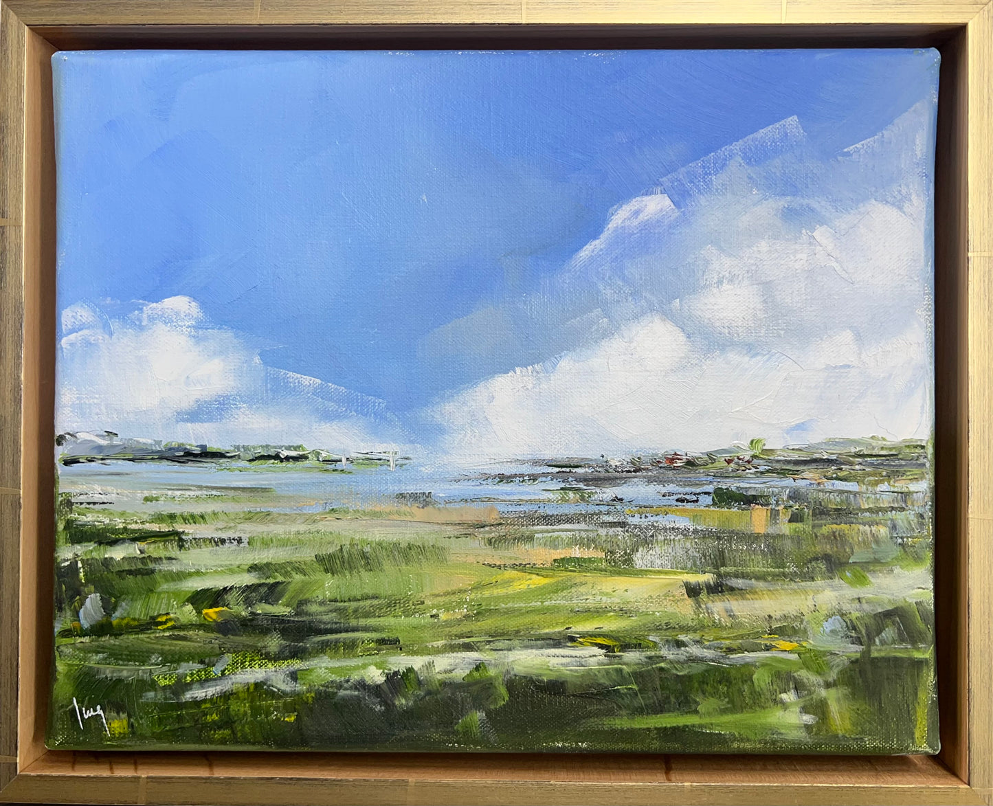 Ramm, Ines, Grüne Küste, 24 x 30cm, Öl auf Leinwand