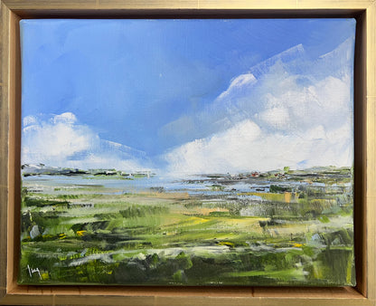 Ramm, Ines, Grüne Küste, 24 x 30cm, Öl auf Leinwand