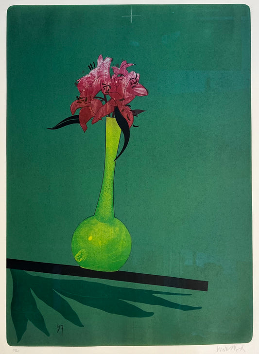 Wunderlich, Paul, Grüne Vase, 89 x 65cm, 47/150, Lithografie, 1997