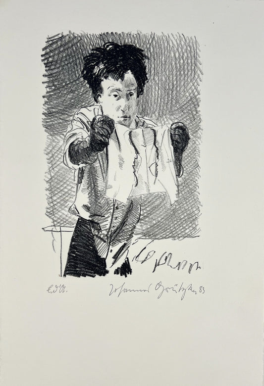 Grützke, Johannes, Hemd, 20 x 13cm, Lithografie