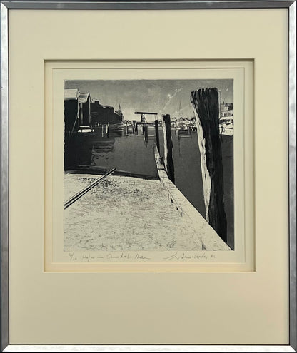 Werkmeister, Wolfgang, Hafen Husum im Quadrat, 32 x 32cm, 10/30, Radierung, 1995