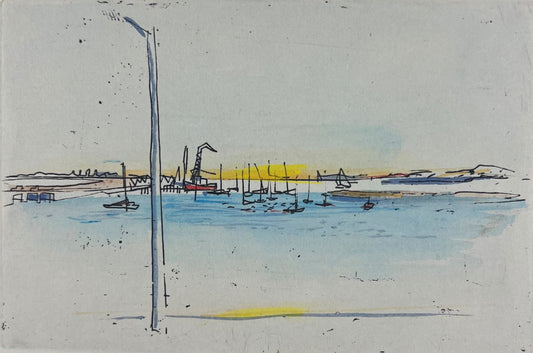 Werkmeister, Wolfgang, Hafenszene (Das kleine Format), 8,5 x 12,7cm, Radierung, 1993