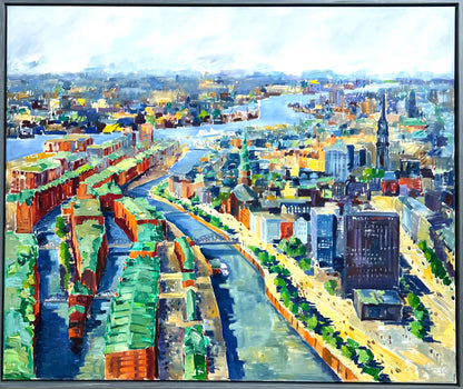 Linnenbrink, Peter, Hamburg II, 100 x 120cm, Öl auf Leinwand