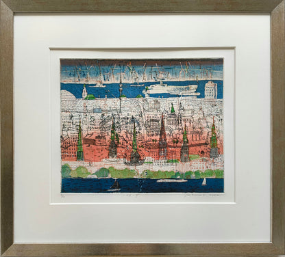Behrendt, Falko, Hamburg II, 9/30, 26,7 x 32,5cm, Farbradierung, 2007