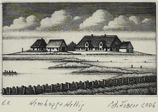 Froese, Peter, Hamburger Hallig, e.a., 6 x 10cm, Kupferstich, 2006