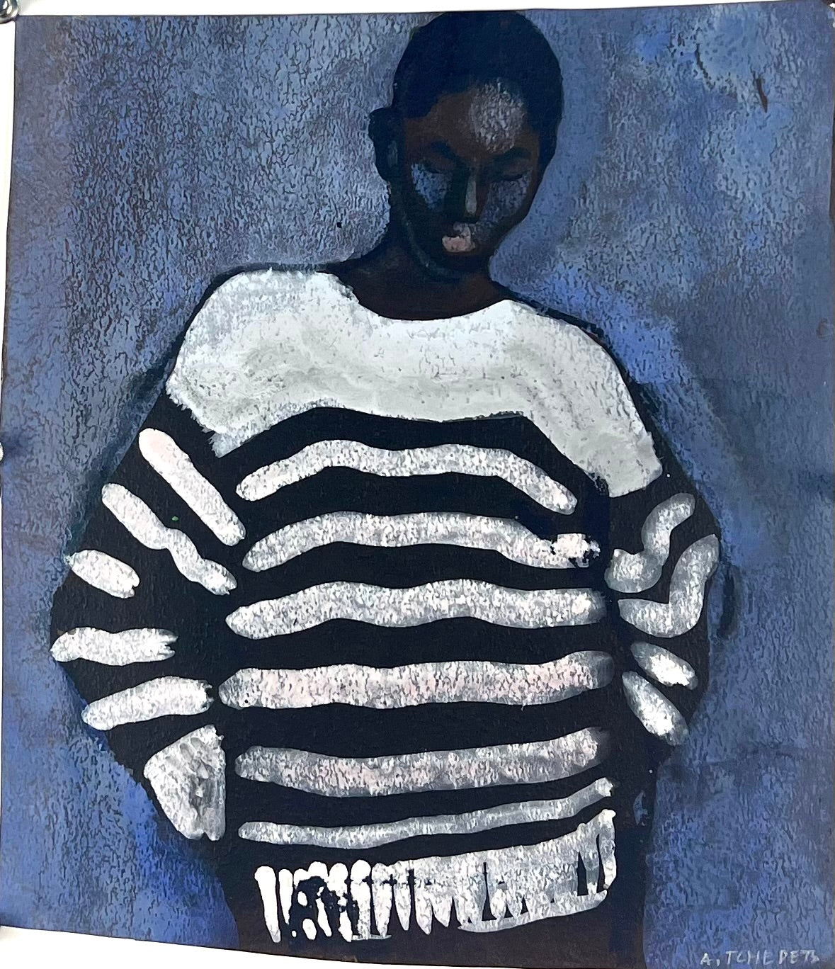 Tchepets, Anja, Harlem-Mädchen NYC, 30,5 x 26,5cm, Gouache