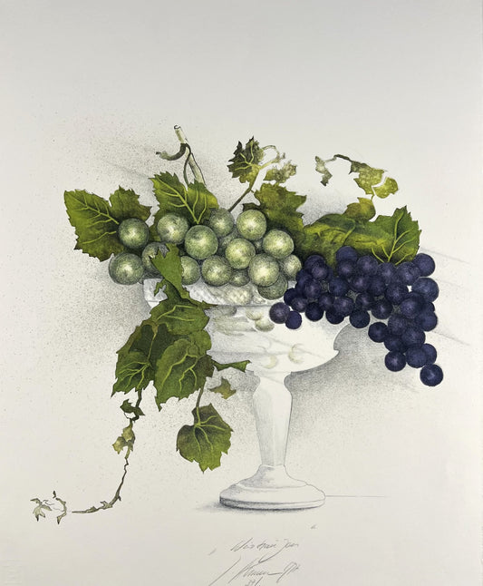 Hartmann, Susanne, Weintrauben, 50 x 40cm, 37/150, Lithografie