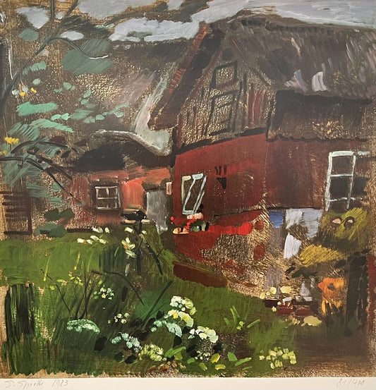 Sprotte, Siegward, Haus meiner Nachbarin, 1983 Offsetlithografie sign. + num. Auflage 81/400