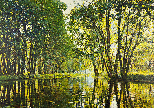 Hermann, Günther, Spreewald, Lübbenau, 34,5 x 49,5cm, Farbradierung