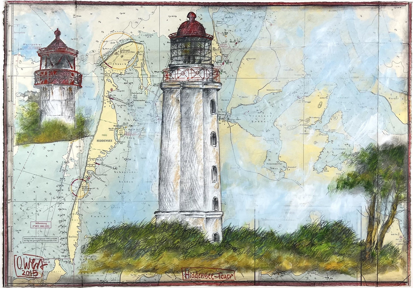 West, Ole, Hiddensee, 35 x 50cm, Mischtechnik