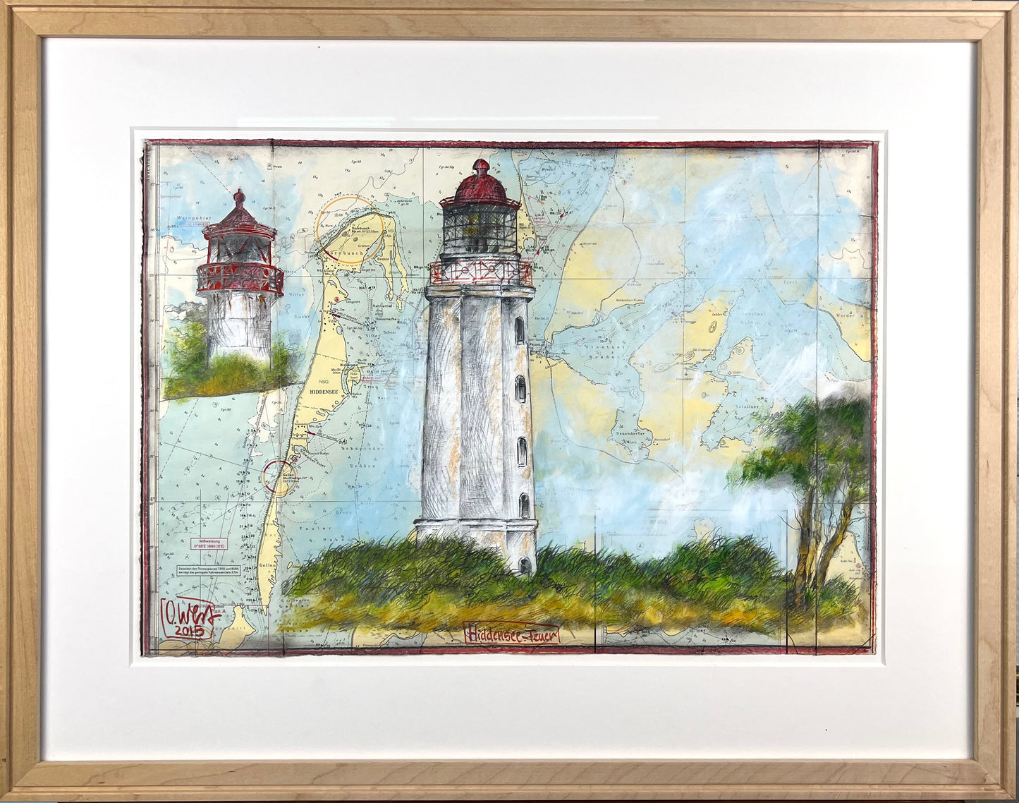 West, Ole, Hiddensee, 35 x 50cm, Mischtechnik