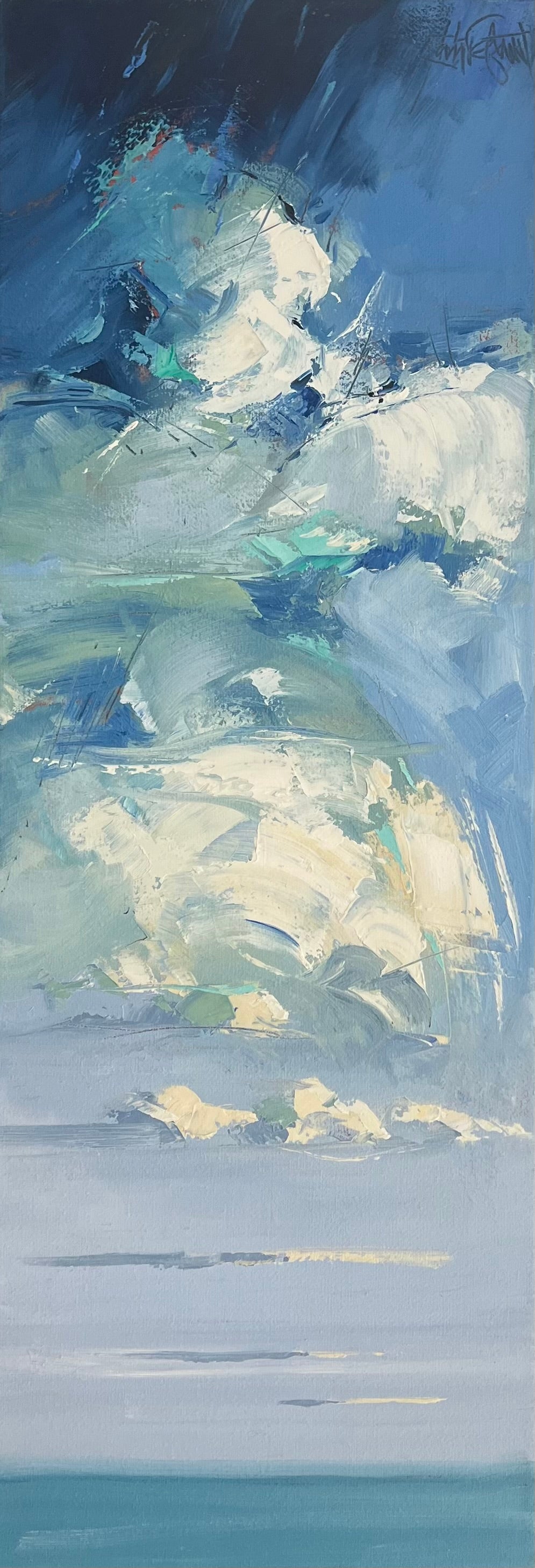 Tegtmeier, Claus, High Sky I, 92 x 32cm, Ölgemälde