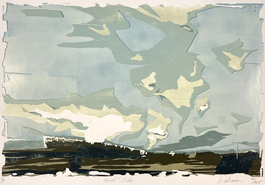 Nesterova, Anastasiya, Himmel und Erde, 60 x 90cm, 4/4, Holzschnitt, 2015