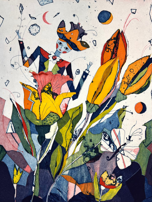 Hofmann, Gerhard, Frühling, 33,8 x 25,5cm, 13/120, Farbradierung, 1996