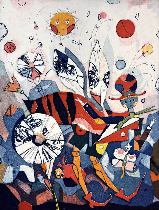 Hofmann, Gerhard, Sommer, 33,8 x 25,5cm, 13/120, Farbradierung, 1996